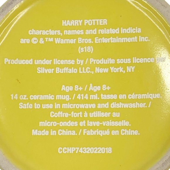Harry Potter Coffee Mug Hufflepuff Ceramic Wizarding World 14 oz Warner Bros - Picture 8 of 10